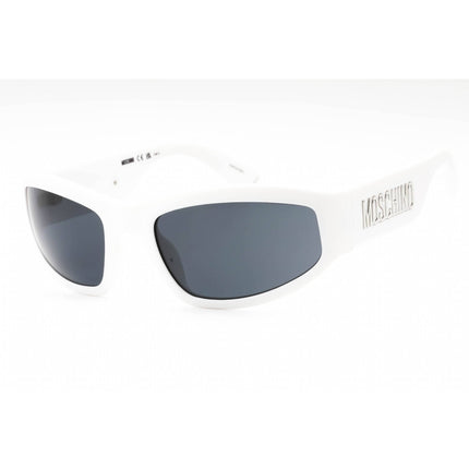 Moschino Men's Sunglasses - Matte White Rectangular Full Rim Frame | MOS164/S 06HT IR ,