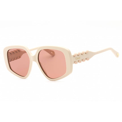 Chloe Women's Sunglasses - Ivory Geometric Full Rim Plastic Frame | CH0210S 003 ,