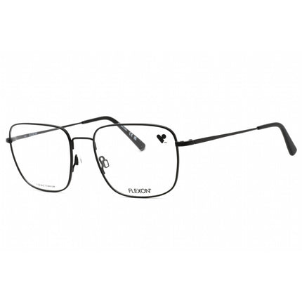 Flexon Men's Eyeglasses - Matte Black Rectangular Full Rim Frame | FLEXON H6064 002 ,