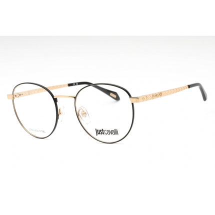 Just Cavalli Women's Eyeglasses - Black On Rose Gold Metal Round Frame | VJC017 0301 ,