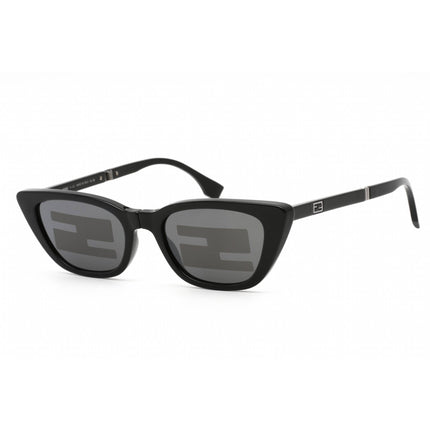 Fendi Men's Sunglasses - Shiny Black Cat Eye Frame Smoke Mirror Lens | FE40089I 01C ,