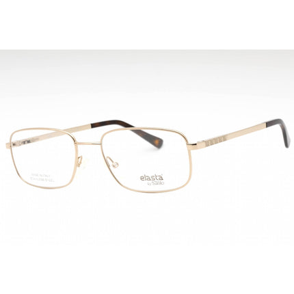 Elasta Men's Eyeglasses - Gold Metal Rectangular Shape Full Rim Frame | E 7245 0J5G 00 ,