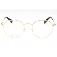 Gucci Unisex Eyeglasses - Gold Metal Full Rim Round Frame Clear Lens | GG1594O 001 ,