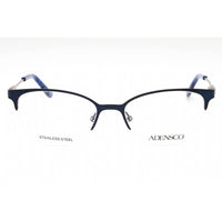 Adensco Women's Eyeglasses - Matte Blue Metal Oval Half Rim Frame | AD 247 0FLL 00 ,