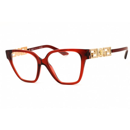 Versace Women's Eyeglasses - Transparent Red Plastic Full Rim Frame | 0VE3358B 5476 ,