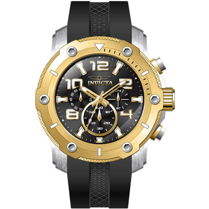 Invicta Men's Watch - Pro Diver Quartz Chronograph Black Dial Silicone Strap | 45738 ,