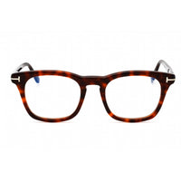 Tom Ford Men's Eyeglasses - Red Havana Square Acetate Full Rim Frame | FT5870-F-B 054 ,