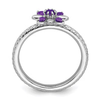 Sterling Silver Stackable Expressions Amethyst Ring | QSK793 ,