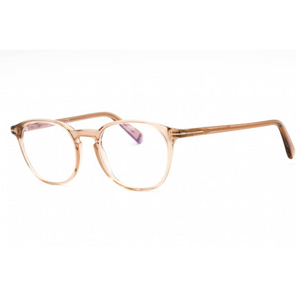 Tom Ford Unisex Eyeglasses - Transparent Brown Plastic Full Rim Frame | FT5583-B 057 ,