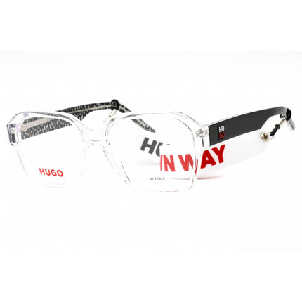 Hugo Men's Eyeglasses - Crystal Black Geometric Full Rim Frame | HG 1222 0MNG 00 ,