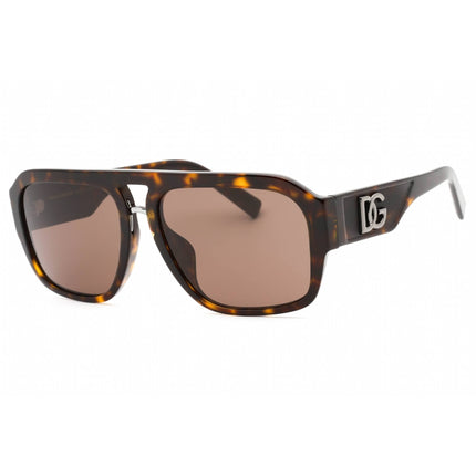 Dolce & Gabbana Men's Sunglasses - Havana Frame Dark Brown Lens | 0DG4403F 502/73 ,