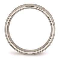 Titanium Beveled Edge 8mm Satin and Brushed Band | TB13 ,