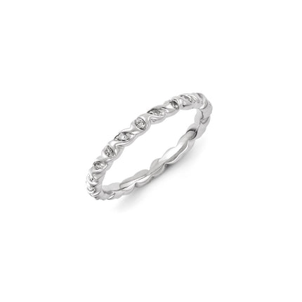 Sterling Silver Stackable Expressions Diamond Ring | QSK1081 ,