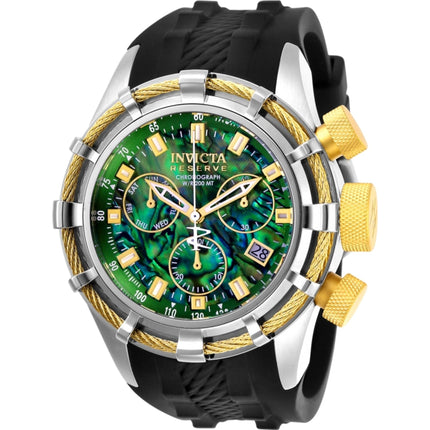 Invicta Men's Watch - Reserve Chronograph Green Abalone Dial Black Strap | 26193 ,