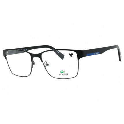Lacoste Men's Eyeglasses - Matte Black Metal Square Full Rim 55 mm Frame | L2286 002 ,