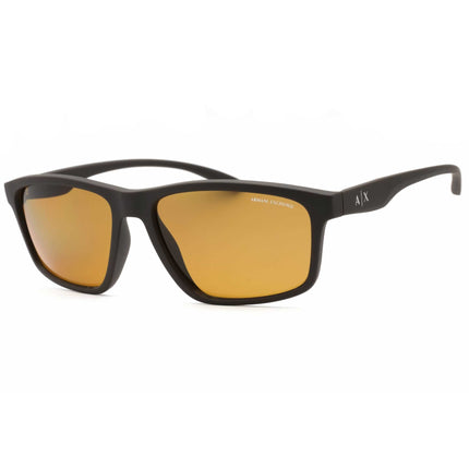 Armani Exchange Men's Sunglasses - Brown Plastic Rectangular Frame | 0AX4122S 804183 ,