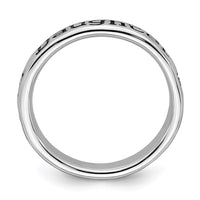 Sterling Silver Stackable Expressions Polished Enameled Daughter Ring | QSK995 ,