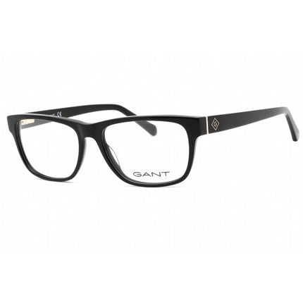 Gant Men's Eyeglasses - Shiny Black Plastic Rectangular Full Rim Frame | GA3272 001 ,