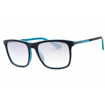 Police Men's Sunglasses - Blue Turquoise Acetate Square Full Rim Frame | SPLA56 WTRX ,