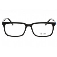 Guess Men's Eyeglasses - Shiny Black Acetate Rectangular Full Rim Frame | GU50068 001 ,