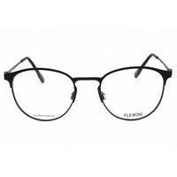 Flexon Men's Eyeglasses - Black Oval Metal Full Rim Frame | FLEXON E1089 001 ,