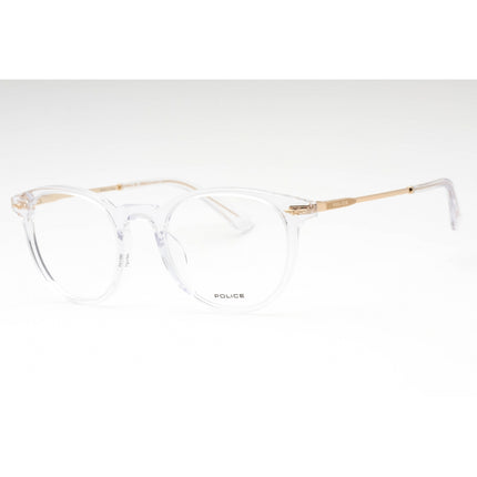 Police Unisex Eyeglasses - Transparent Plastic Round Full Rim Frame | VPLD93 0880 ,