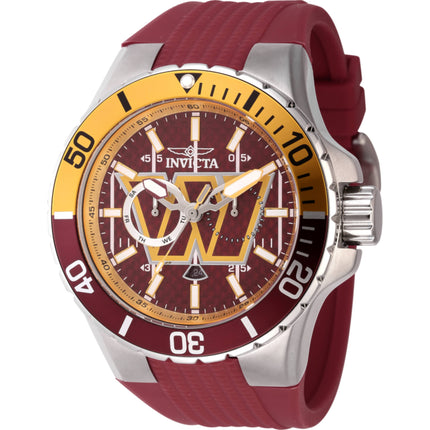 Invicta Men's Watch - NFL Washington Commanders Burgundy Glass Fiber Dial | 45402 ,