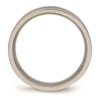 Titanium Polished Grooved Comfort Back Ring | TB473 ,