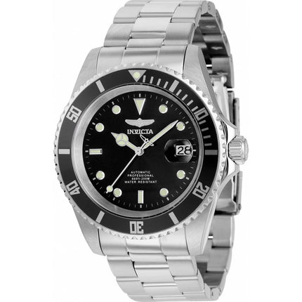 Invicta Men's Watch - Pro Diver Automatic Black Dial Silver Tone Bracelet | 8926OBXL ,