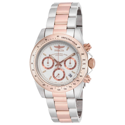 Invicta Men's Chronograph Watch - Speedway Metallic White Dial Bracelet | ILE6932A ,