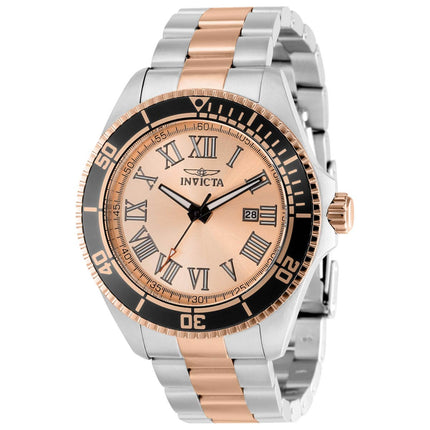 Invicta Men's Quartz Watch - Pro Diver Rose Gold Tone Dial Two Tone Bracelet | 15001 ,