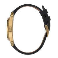 Nixon Women's Quartz Watch - Jane Day-Date White Dial Black Leather Strap | A955513 ,