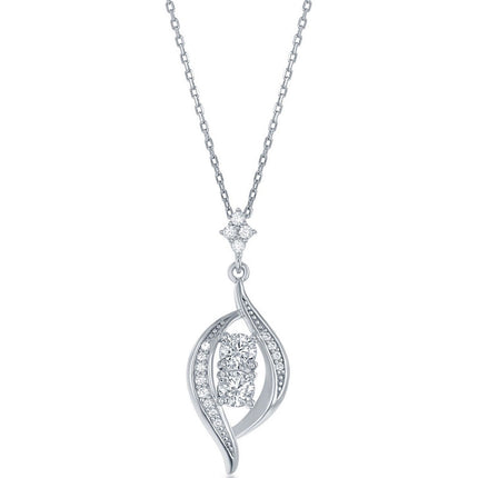 Classic Women's Pendant - Sterling Silver Marquise Us2gether Cubic Zirconia | K-7440 ,