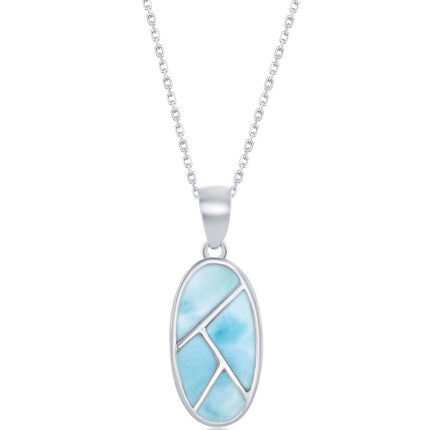 Women's Pendant - Sterling Silver Multi-Shaped Larimar | K-8232 ,