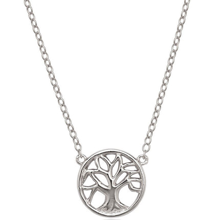 Classic Women's Necklace - Sterling Silver Small Round Tree of Life Design | L-3750 ,