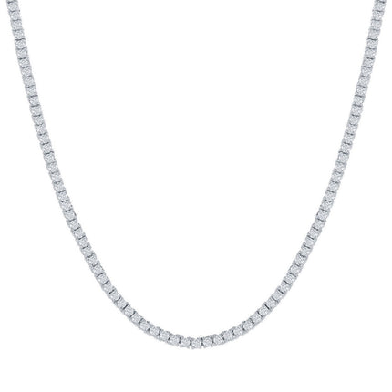 Classic Women's Necklace - Sterling Silver 2mm CZ Tennis | M-6884-16 ,