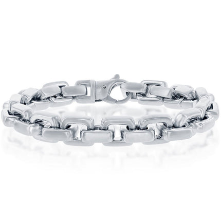 Classic Men's Bracelet - Silver Tone Stainless Steel Anchor Link Bracelet | ST-1600 ,