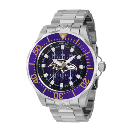 Invicta Men's Watch - NFL Baltimore Ravens Purple Dial Stainless Steel Case | 42122 ,