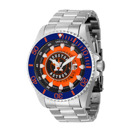 Invicta Men's Watch - MLB Houston Astros Rotating Bezel Silver Steel Bracelet | 43464 ,