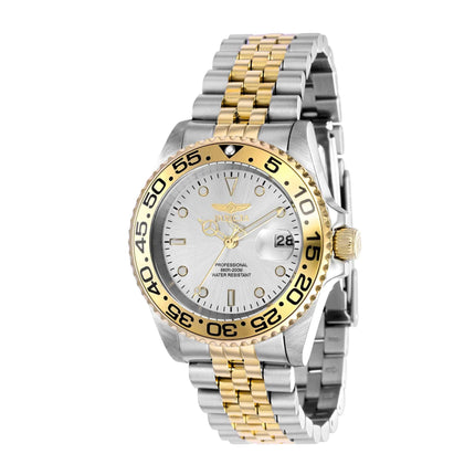 Invicta Women's Watch - Pro Diver Silver Tone Dial Date Display Rotating Bezel | 37162 ,