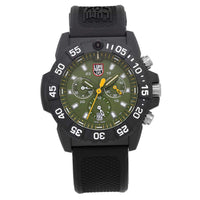 Luminox Men's Watch - Navy Seal Chronograph Rotating Bezel Green Dial Strap | XS.3597 ,