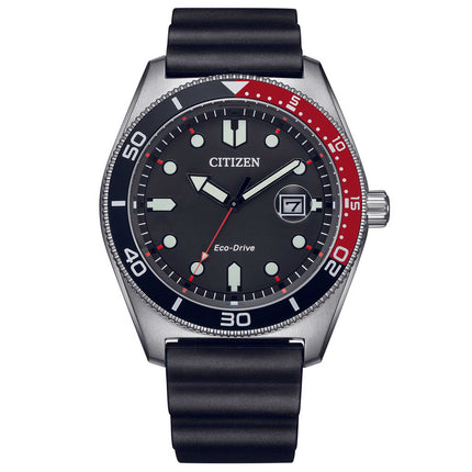 Citizen Men's Watch - Eco-Drive Power Reserve Black Dial Rubber Strap | AW1769-10E ,