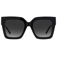Jimmy Choo Women's Sunglasses - Black Square Frame Grey Shaded Lens | EDNA/S 0807 9O ,