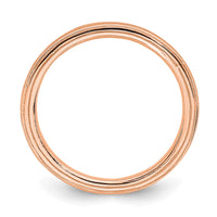 Sterling Silver Stackable Expressions Pink-plated Step-down Ring | QSK184 ,