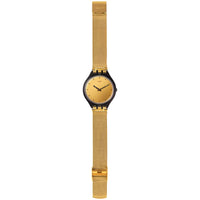 Swatch Women's Watch - Skin Skinmoka Champagne Dial Yellow Gold Bracelet | SVOC100M ,