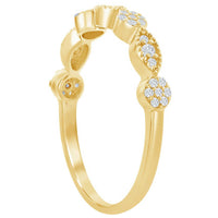 Classic Women's YG Plated Pave CZ Eternity Ring - W-2777 ,