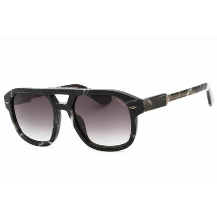 Police Men's Sunglasses - Black Marbled Acetate Square Full Rim Frame | SPLL19M 0869 ,