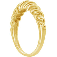 Classic Women's Gold Plated Croissant Design Ring - W-2860 ,