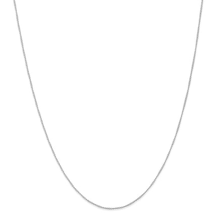 14k White Gold Carded Curb Chain | 8CW ,