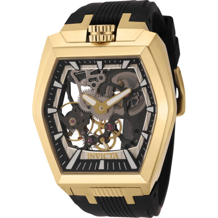 Invicta Men's Watch - Akula Mechanical Skeleton Dial Black Silicone Strap | 44018 ,